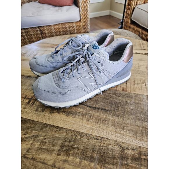 New Balance 574 Gray Bronze US 9 B Running Sneakers Shoes WL574AEA - Picture 1 of 12